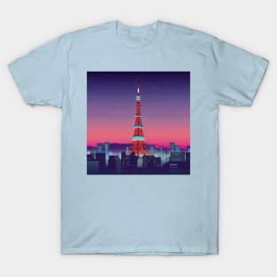 Retro vintage Tokyo sky T-Shirt